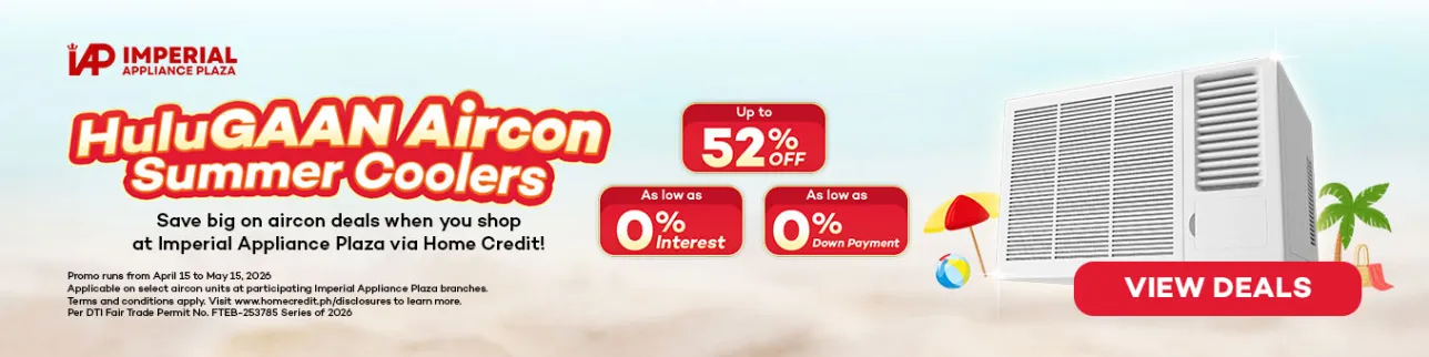 banner showing IAP Aircon Hulugaan Promo