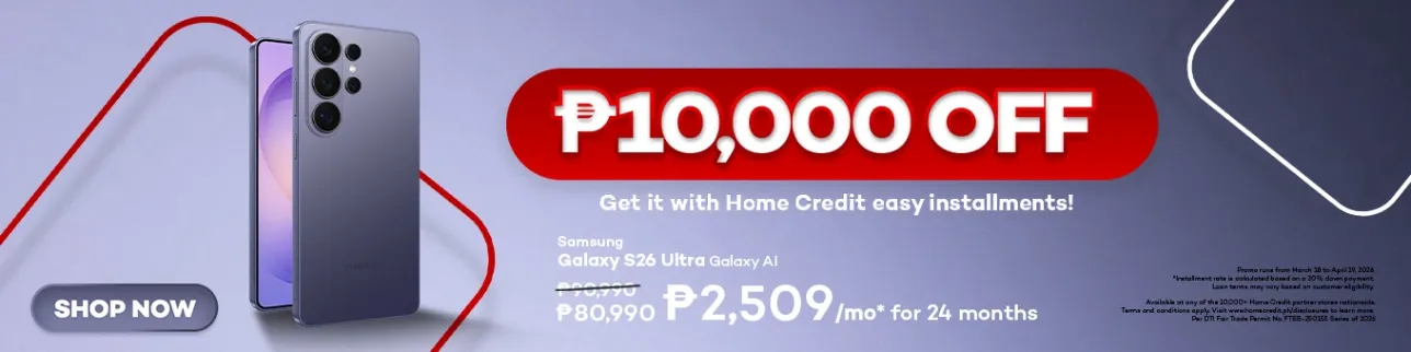 Banner showing Samsung Galaxy S26 launch