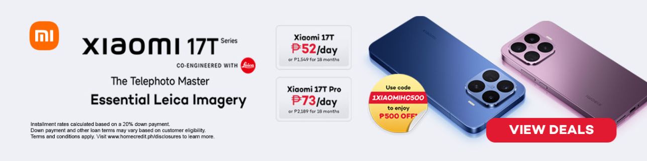 banner showing Xiaomi 17T Pre-Order at Shoppingmall.ph