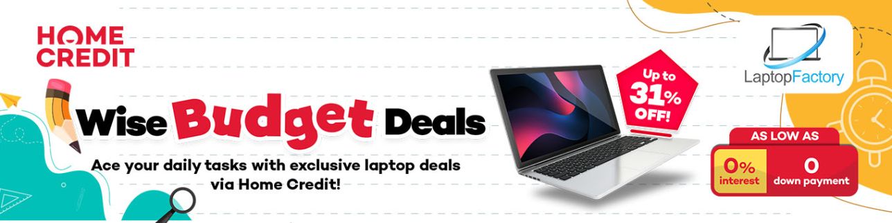 banner showing Laptop Factory Wise Budget Deals promo at SMPH