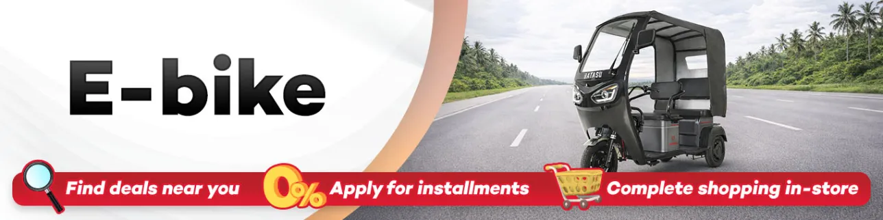 Banner for e-bike and electric bikes available on Shopping Mall Philippines