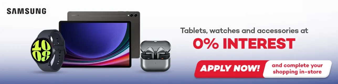 banner showing tablets, watches & accessories