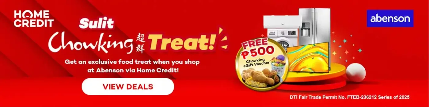 Banner showing Sulit Chowking treat at Shoppingmall