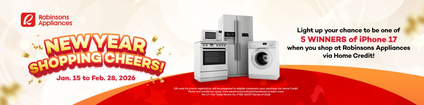 Banner showing Robinsons Appliances NY Shopping Cheers