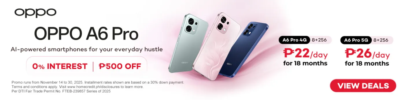 Banner showing Oppo A6 Pro Launch with P500 Off