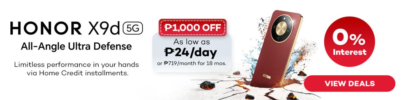 Banner showing Honor X9d launch as low as P24/day