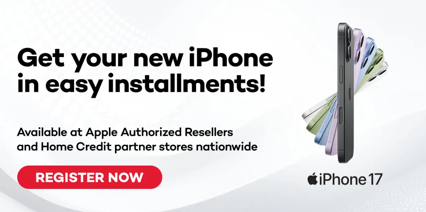 Banner showing iPhone 17 Register Now