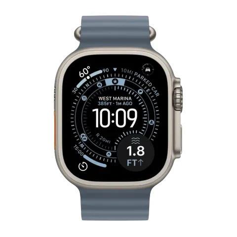 Apple Watch Ultra 3 49mm GPS + Cellular Natural Titanium Case Anchor Blue Ocean Band
