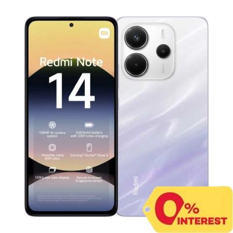Xiaomi Redmi Note 14 128GB/6GB Mist Purple Cellphone Mobile Phone